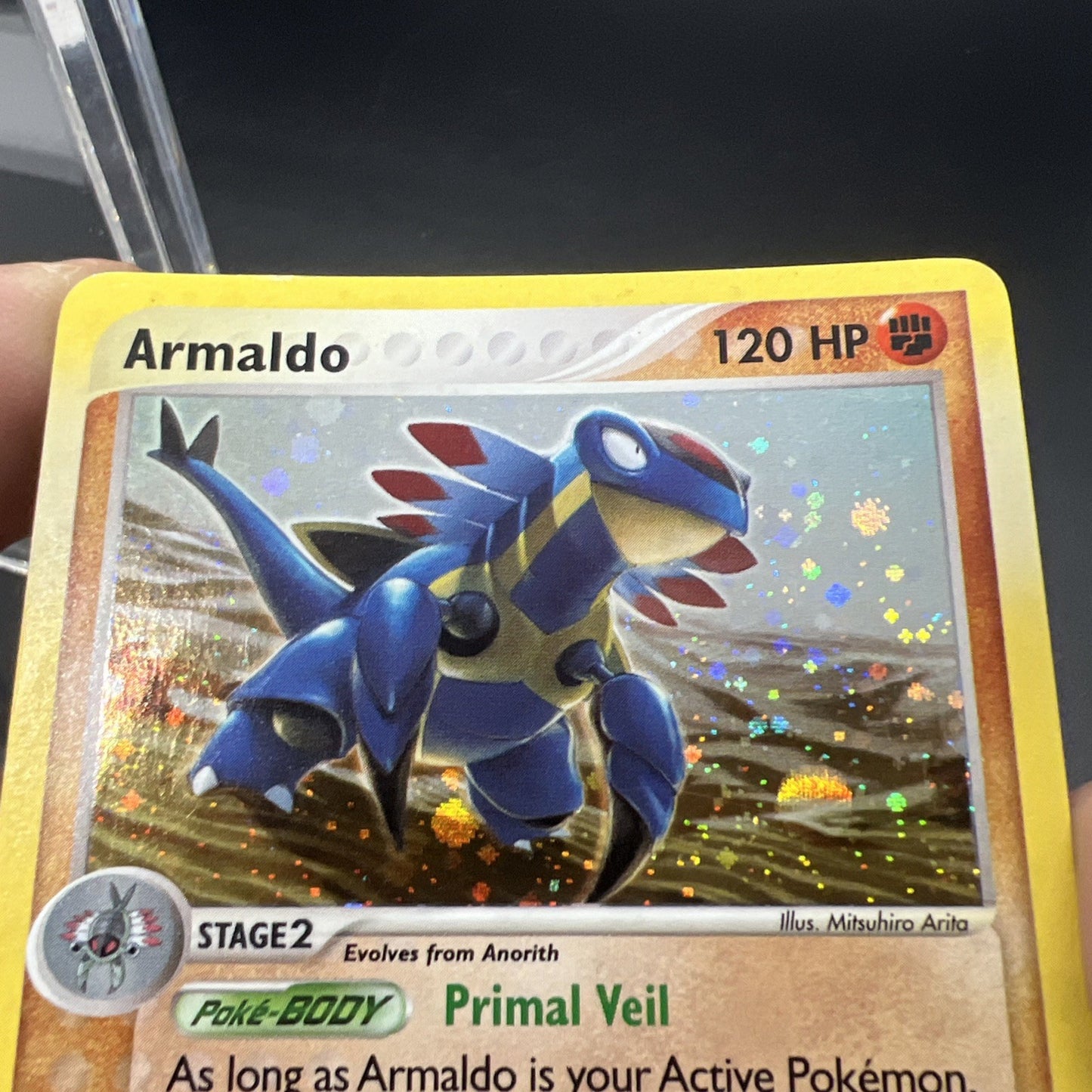 Pokemon Armaldo 1/100 Ex Sandstorm Holo - LIGHT PLAY