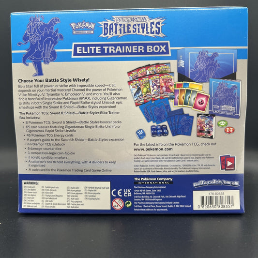 Pokemon Sword & Shield Battle Styles ETB Elite Trainer Box