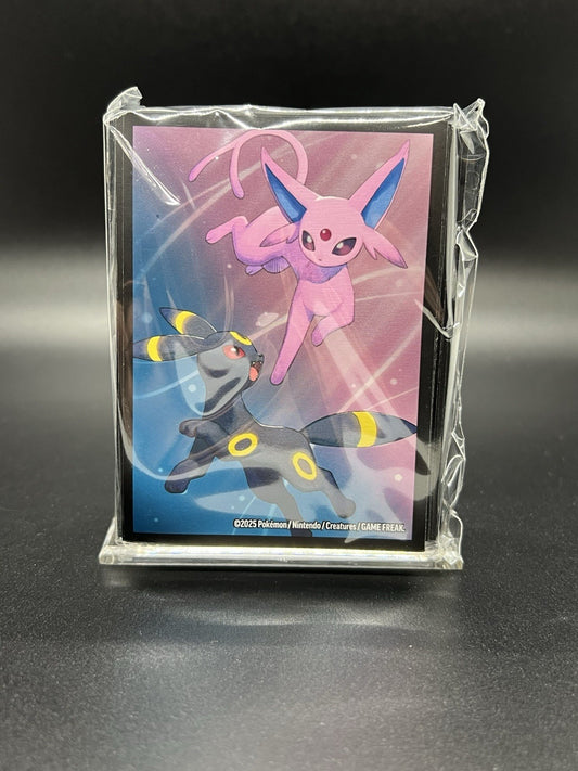 Prismatic Evolutions Figure Collection Umbreon And Espeon Figure Pin and Sleeves