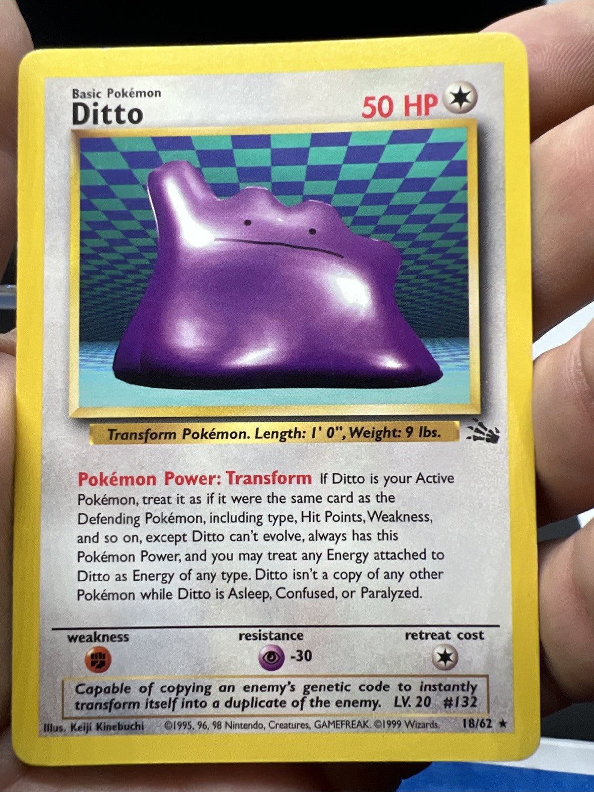 Pokemon Ditto 18/62 Fossil Rare - MOD PLAY