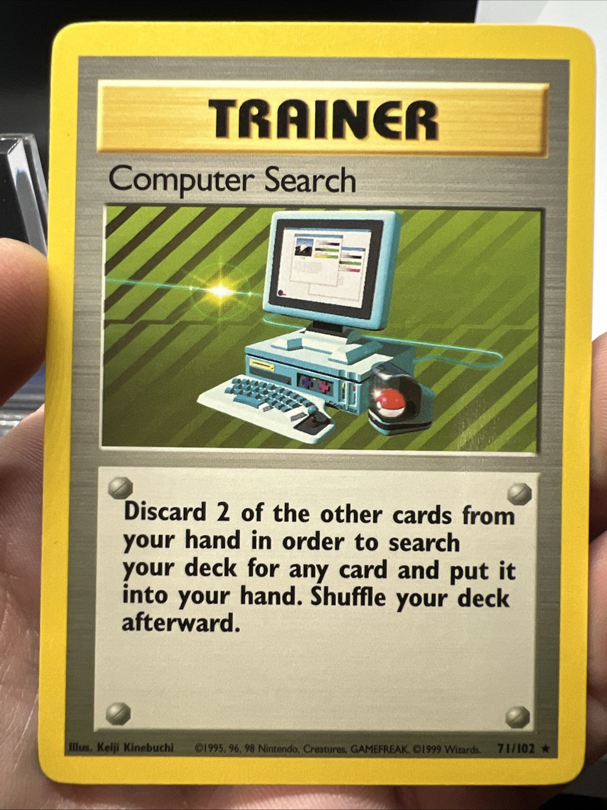 Pokemon Computer Search 071/102 Base Set Rare Non Holo - LIGHT PLAY