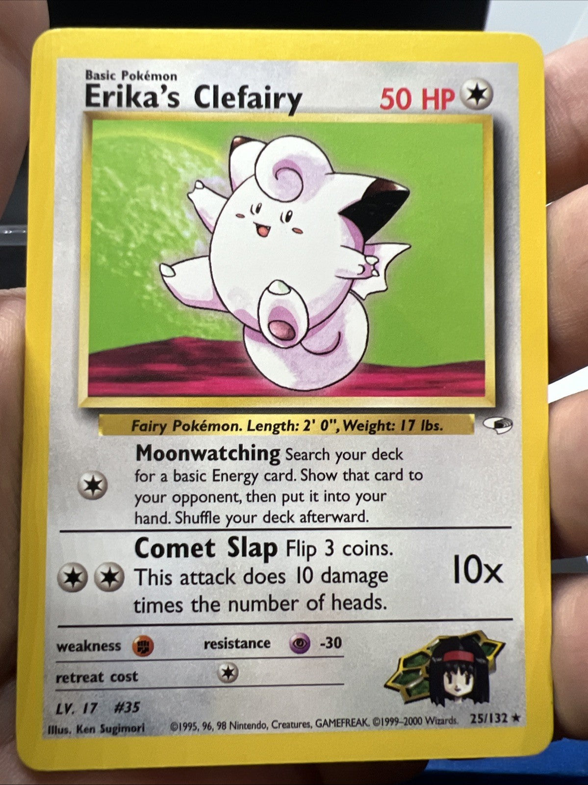 Pokemon Erika's Clefairy 025/132 Gym Heroes Rare - MOD PLAY