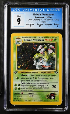 CGC 9 1st Edition Erika's Venusaur #4 Gym Challenge