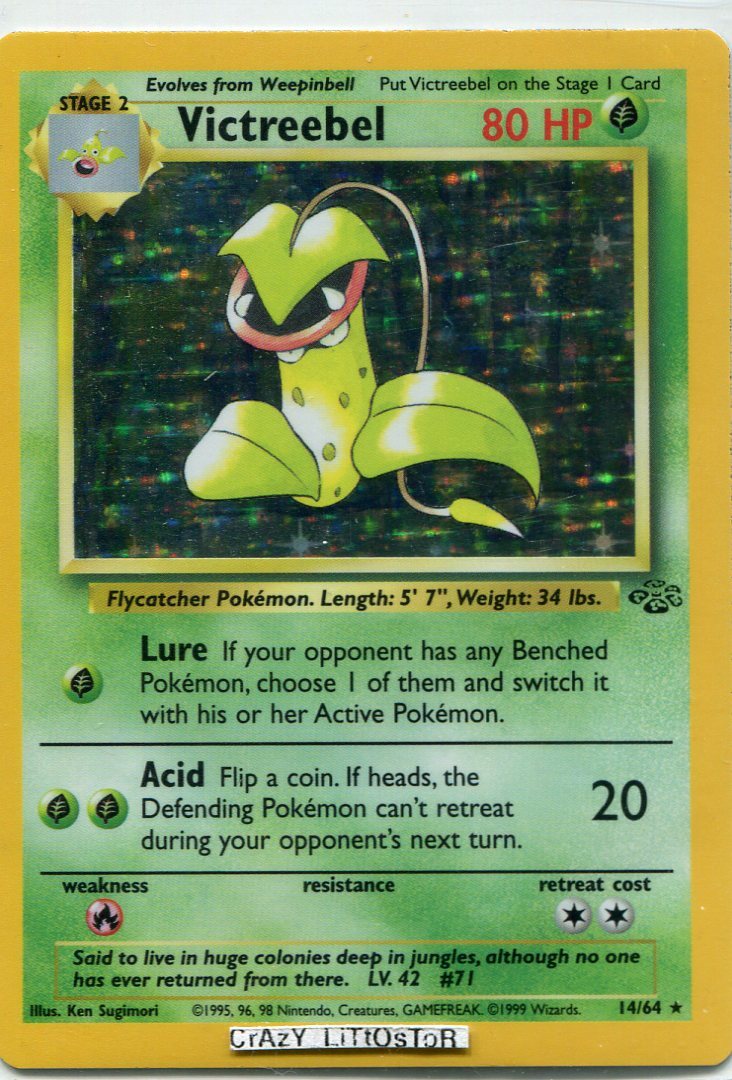 Victreebel 16/64 Jungle Holo HEAVY PLAY Pokemon