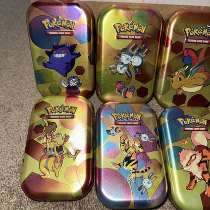 10x Pokemon TCG Scarlet & Violet 151 Mini-Tin set w/ Info Card & Coin NO PACKS