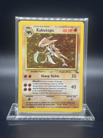 Pokemon Kabutops 9/62 – Fossil – Holo Rare – Moderate Play