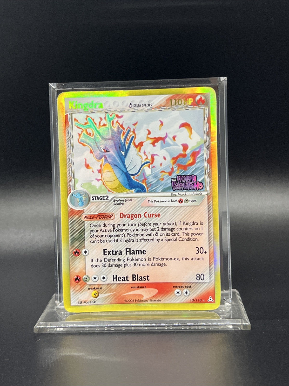 Pokemon Kingdra (Delta Species) 10/110 Holon Phantoms Reverse Holo - HEAVY PLAY