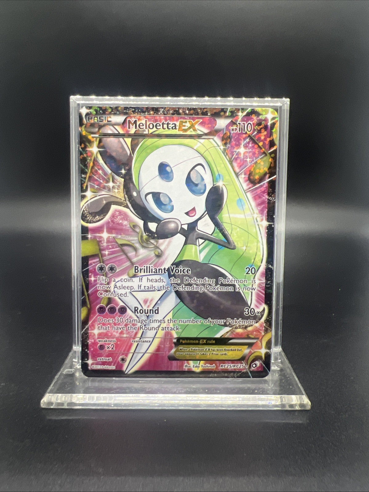Pokemon Meloetta EX RC25 Legendary Treasures Radiant Collection -LIGHT PLAY (2)