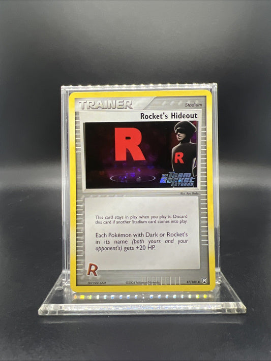 Pokemon Rocket's Hideout 87/109 Team Rocket Returns Reverse Holo - NEAR MINT
