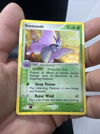 Venomoth 49/112 FireRed & LeafGreen Reverse Holo LIGHT PLAY Pokemon