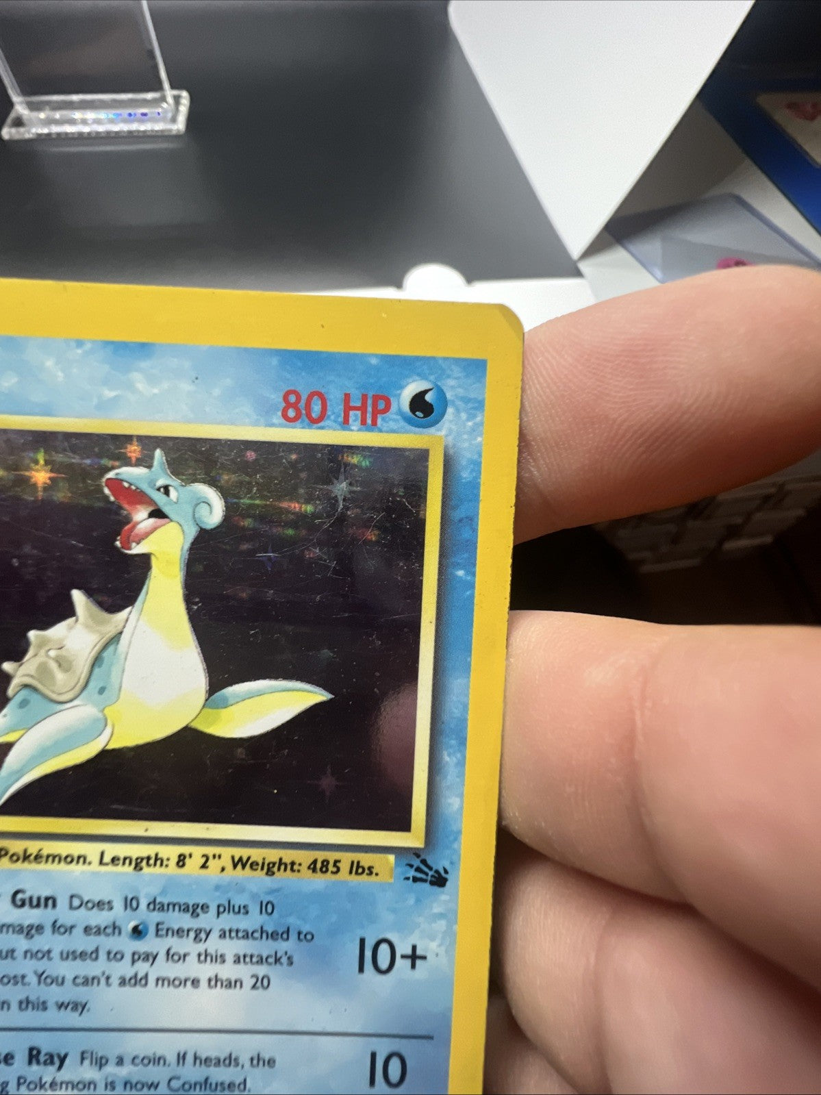 Pokemon Lapras 10/62 – Fossil – Holo Rare – Heavy Play (B)