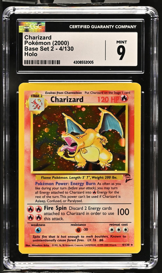 2000 Pokemon Base Set 2 - Charizard #4 – CGC MINT 9