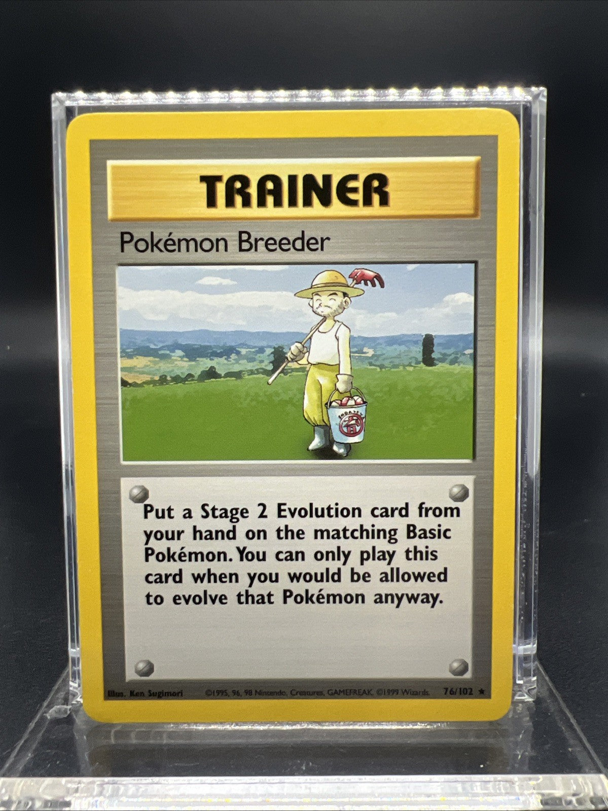 Pokemon Breeder 076/102 Base Set Rare Non Holo - MOD PLAY