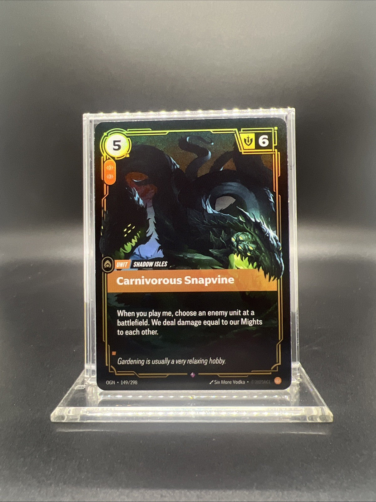 Riftbound Origins Carnivorous Snapvine Rare Foil  149/298 - Near Mint