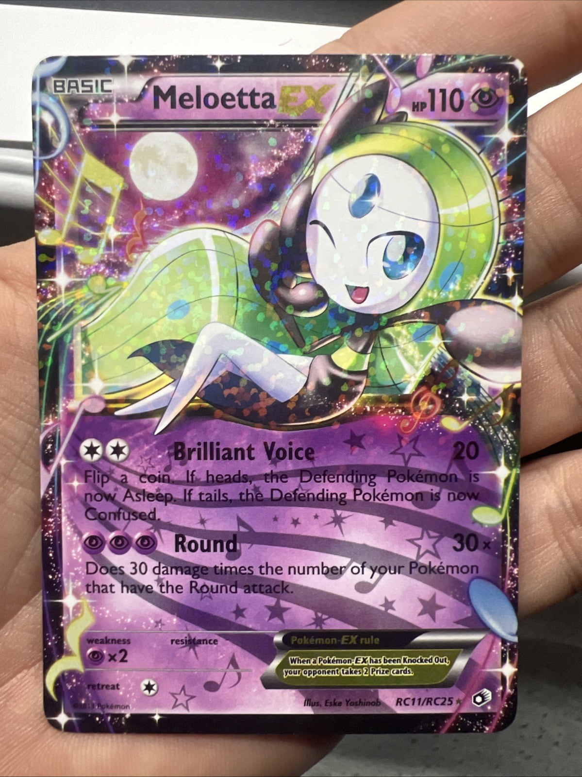 Pokemon Meloetta EX RC11/RC25 Legendary Treasures Radiant Collection - NEAR MINT