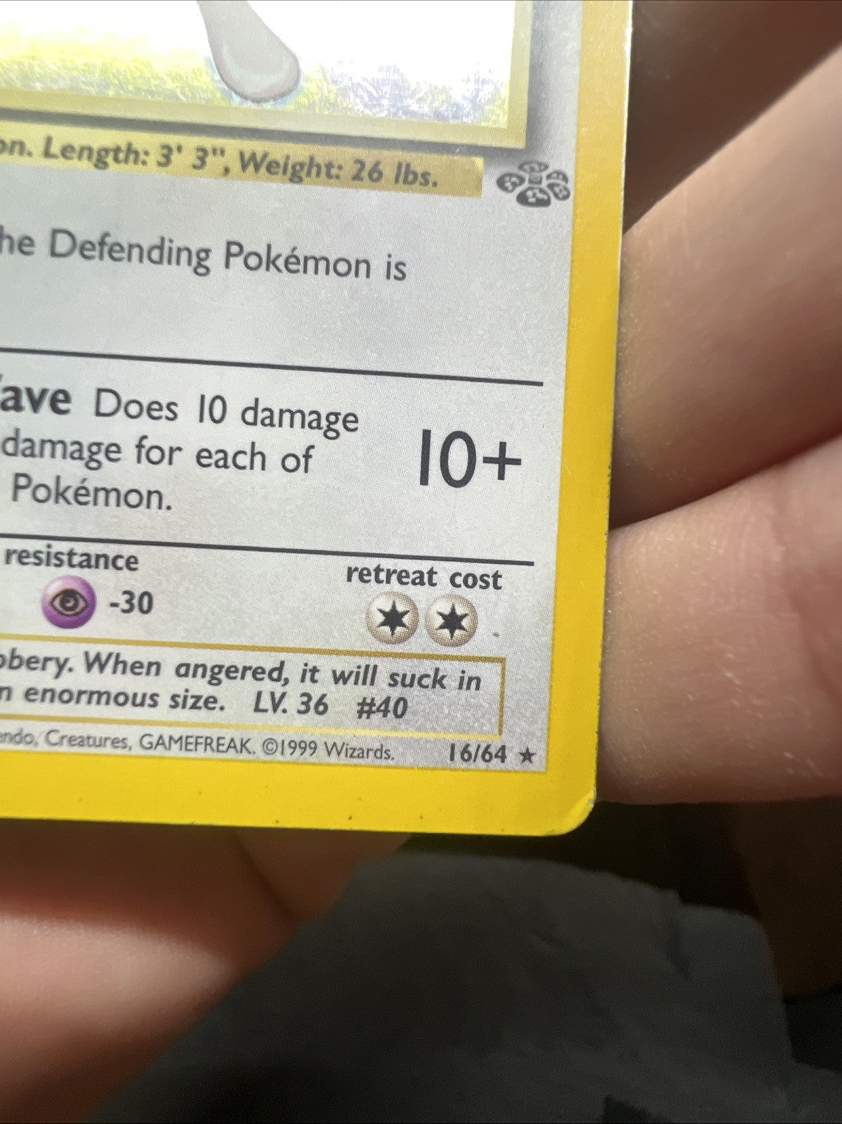 Pokemon Wigglytuff 16/64 – Jungle – Holo Rare – Heavy Play