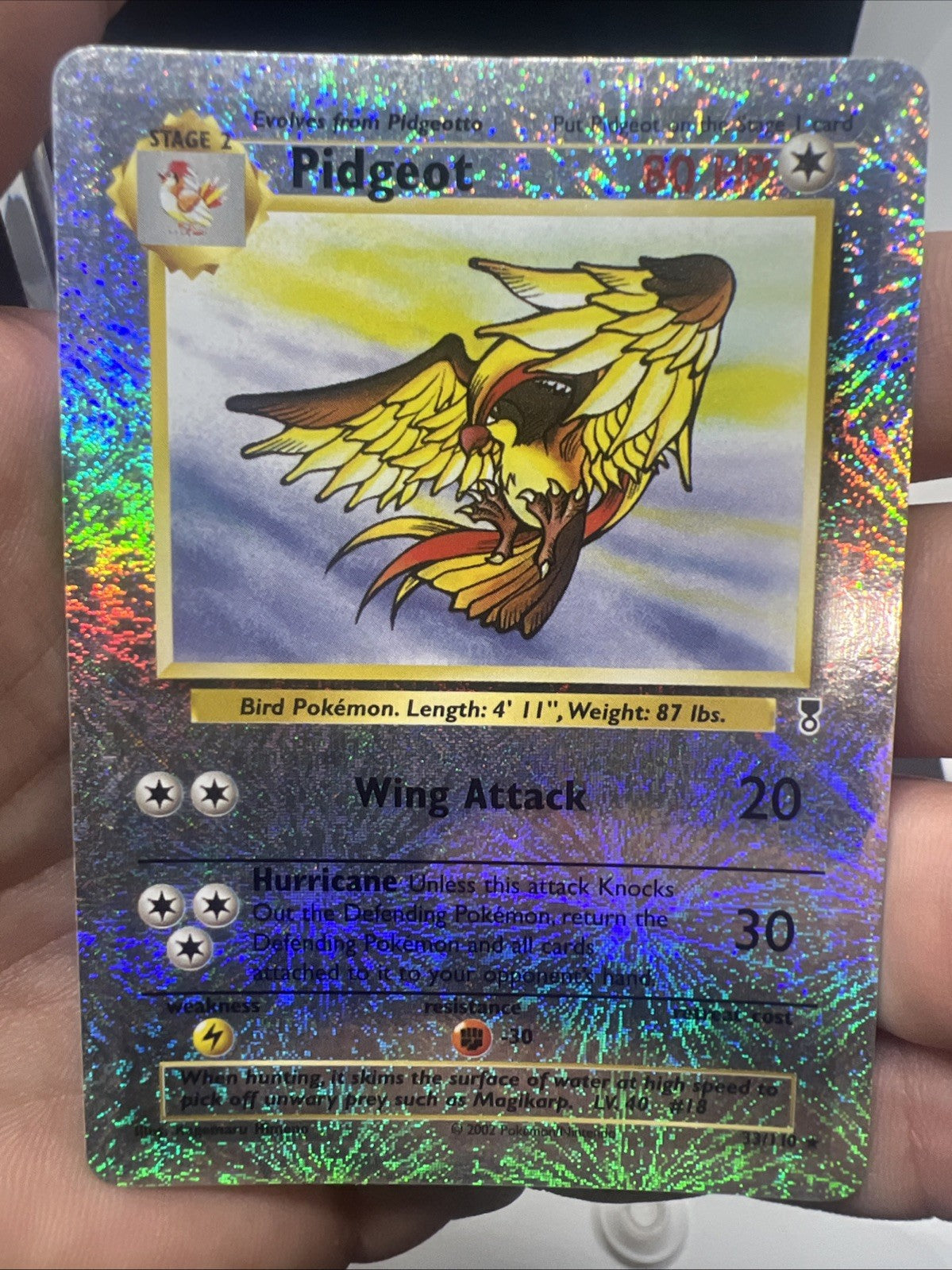 Pokemon Pidgeot 33/110 Legendary Collection Reverse Holo - LIGHT PLAY