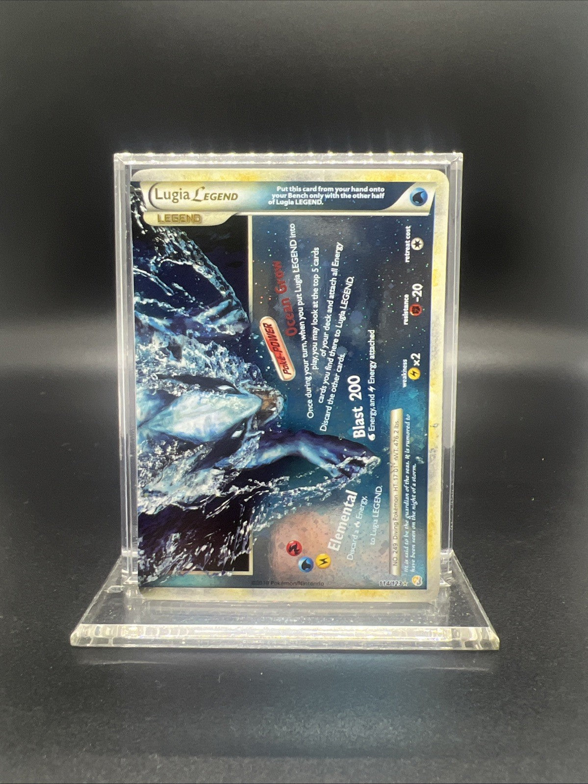 Pokemon Lugia Legend (Bottom) 114/123 Heartgold & Soulsilver Holo - LIGHT PLAY