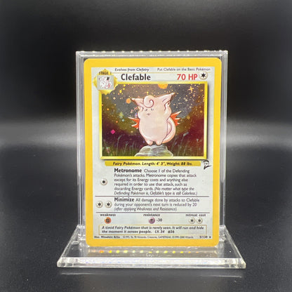 Pokemon Clefable 005/130 Base Set 2 Holo - LIGHT PLAY