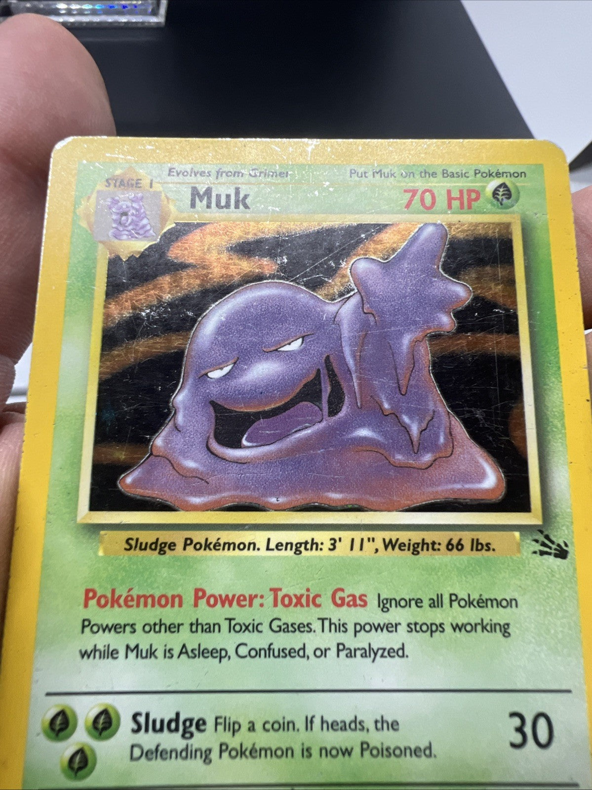 Pokemon Muk 13/62 – Fossil – Holo Rare – Heavy Play (B)