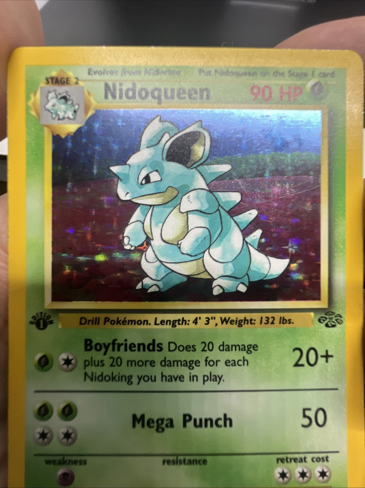 Pokemon Nidoqueen 1st Edition 07/64 Jungle Holo - MOD PLAY