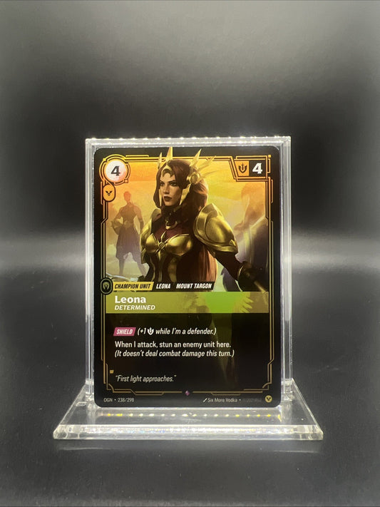 Riftbound Origin Leona Determined Rare Foil 238/298 - NEAR MINT