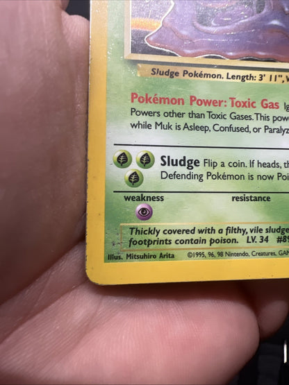 Pokemon Muk 13/62 – Fossil – Holo Rare – Heavy Play (B)
