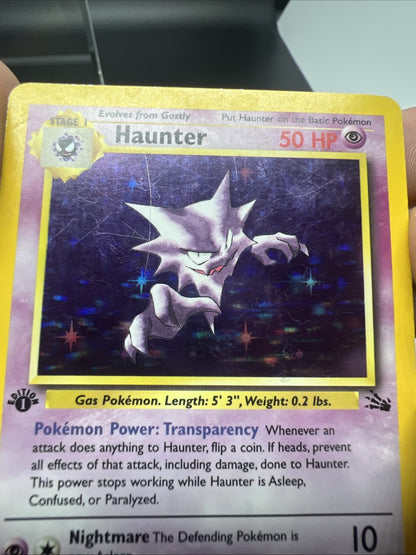 Pokemon Haunter 1st Edition 6/62 – Fossil – Holo Rare – Heavy Play