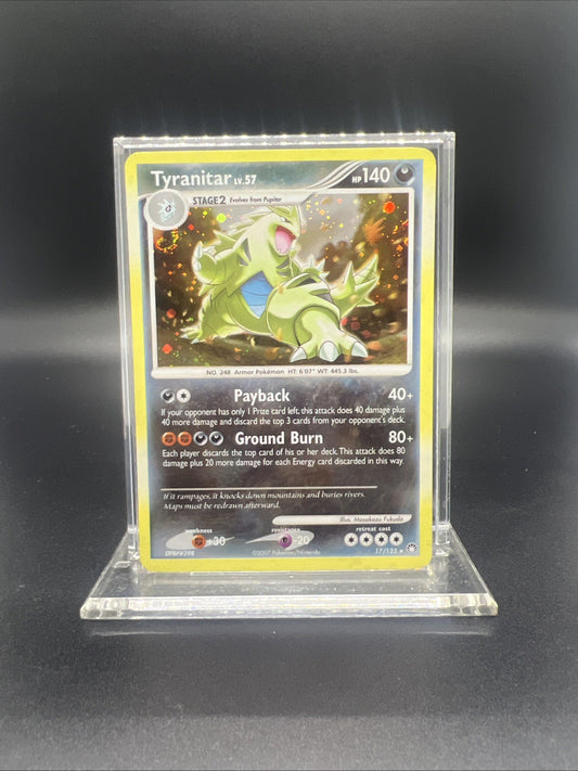 Pokemon Tyranitar 17/123 Mysterious Treasures Holo - LIGHT PLAY