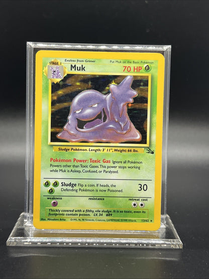 Pokemon Muk 13/62 – Fossil – Holo Rare – Heavy Play (A)
