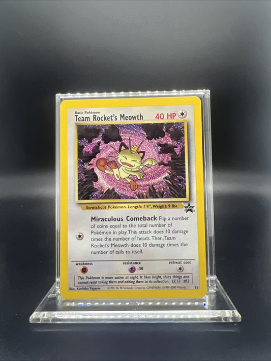 Pokemon Team Rocket's Meowth 18/53 Wotc Promo - LIGHT PLAY