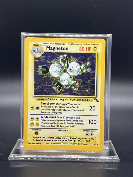 Pokemon Magneton 11/62 – Fossil – Holo Rare – Heavy Play (A)