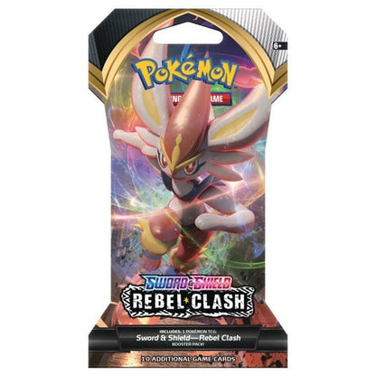 Pokemon Sword & Shield Rebel Clash Sleeved Booster Pack - CHOOSE YOUR ART