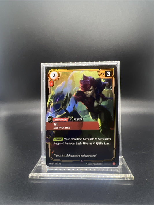 Riftbound Origins Vi Destructive Rare Foil 036/298 - NEAR MINT