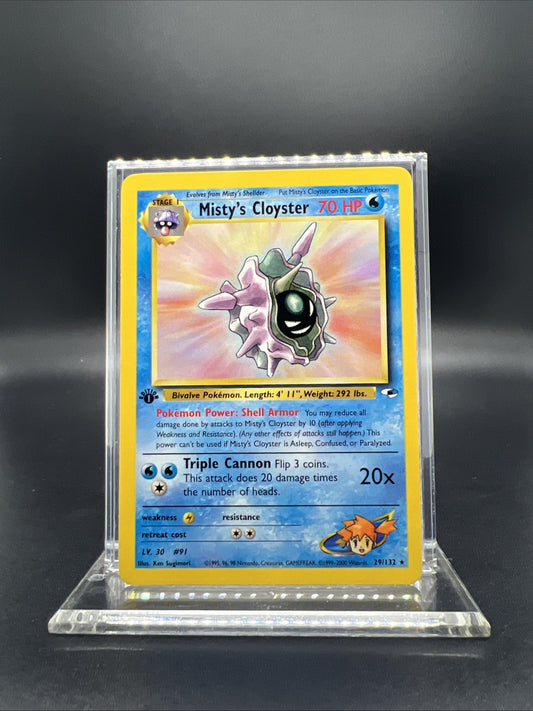 Pokemon Misty's Cloyster 1st Edition 029/132 Gym Heroes Rare - MOD PLAY