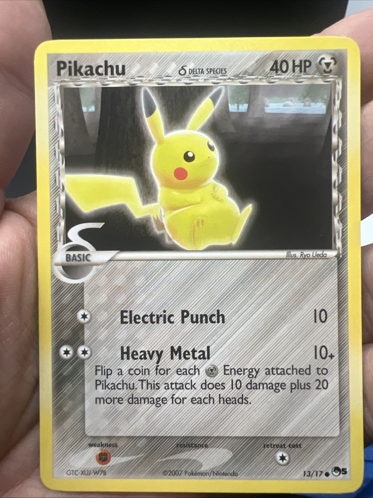 Pokemon Pikachu (Delta Species) 013/017 POP Series 5 - LIGHT PLAY