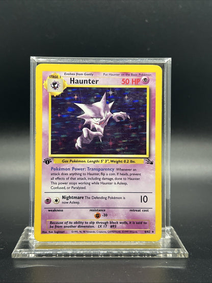 Pokemon Haunter 1st Edition 6/62 – Fossil – Holo Rare – Heavy Play