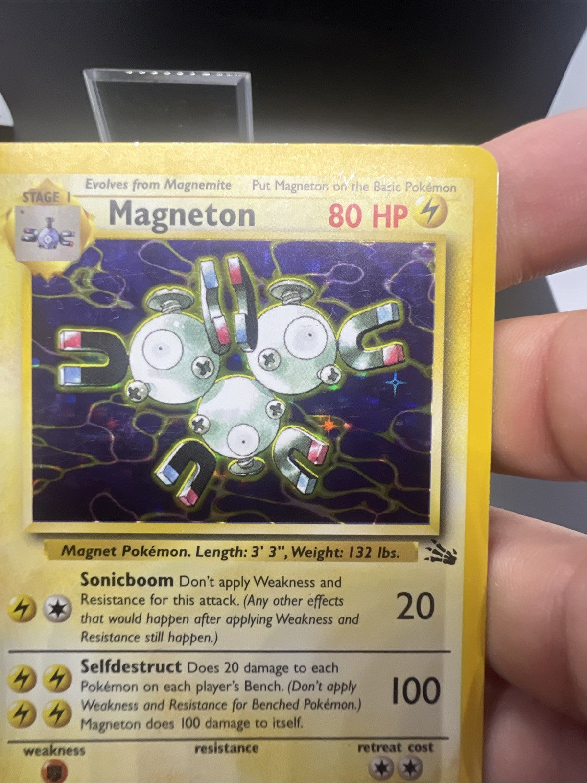 Pokemon Magneton 11/62 – Fossil – Holo Rare – Heavy Play (B)