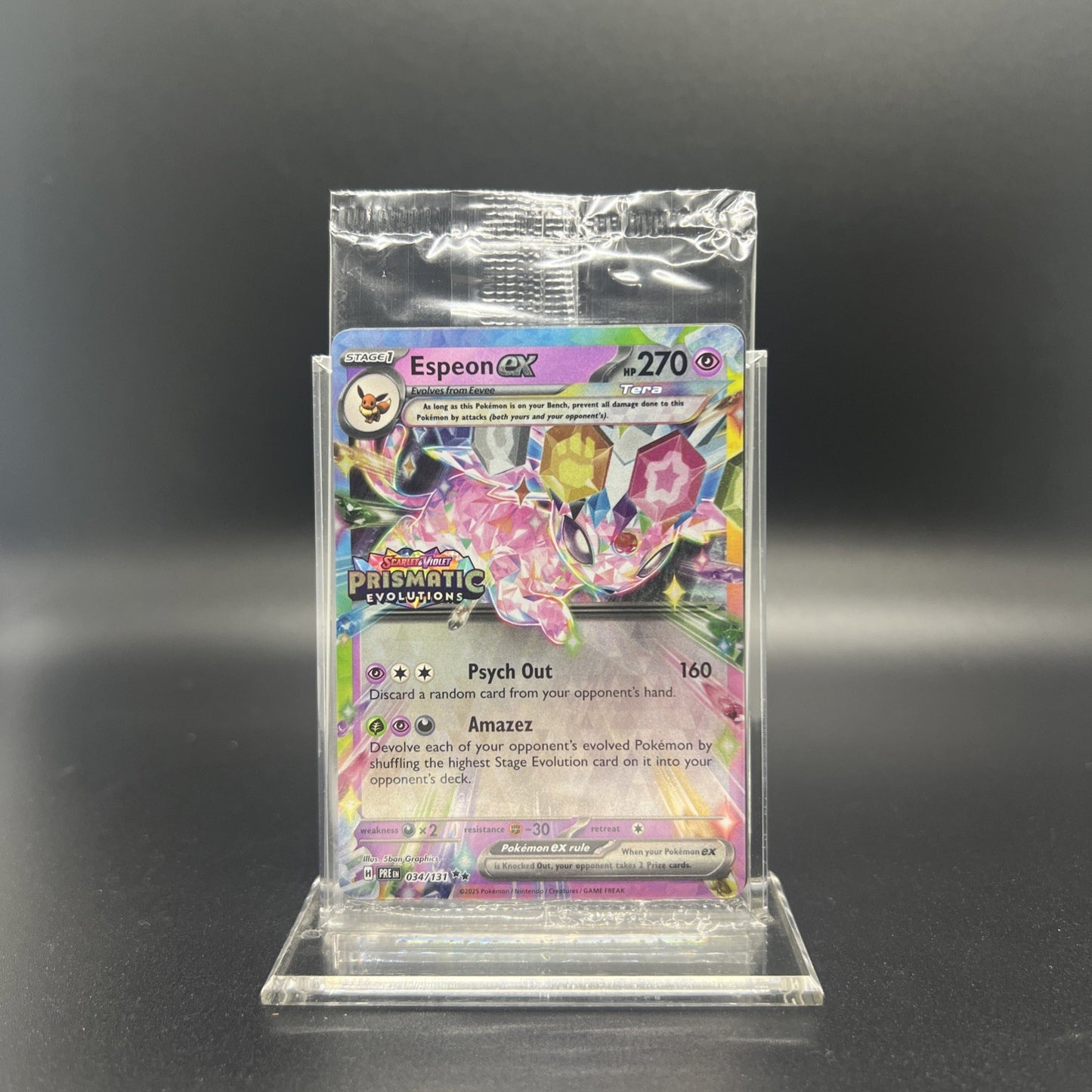 Sealed Espeon ex - (Prismatic Evolutions Stamp) 034/131