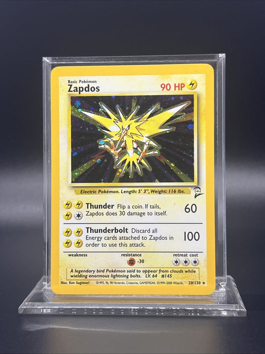 Pokemon Zapdos 020/130 Base Set 2 Holo - LIGHT PLAY