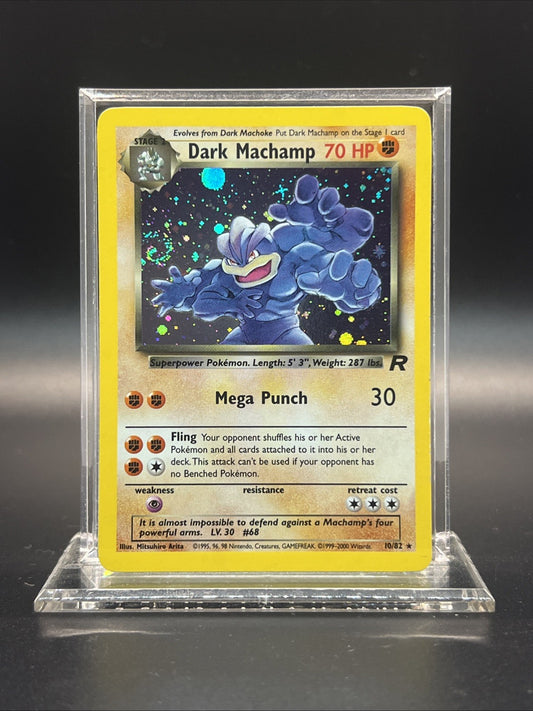Pokemon Dark Machamp 10/82 Team Rocket Holo - LIGHT PLAY