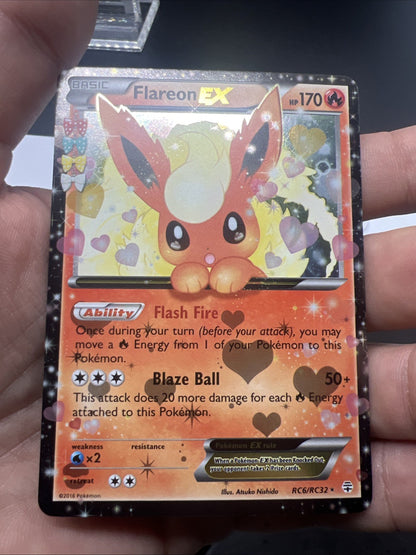 Pokemon Flareon EX RC6/RC32 Generations: Radiant Collection Holo - NEAR MINT