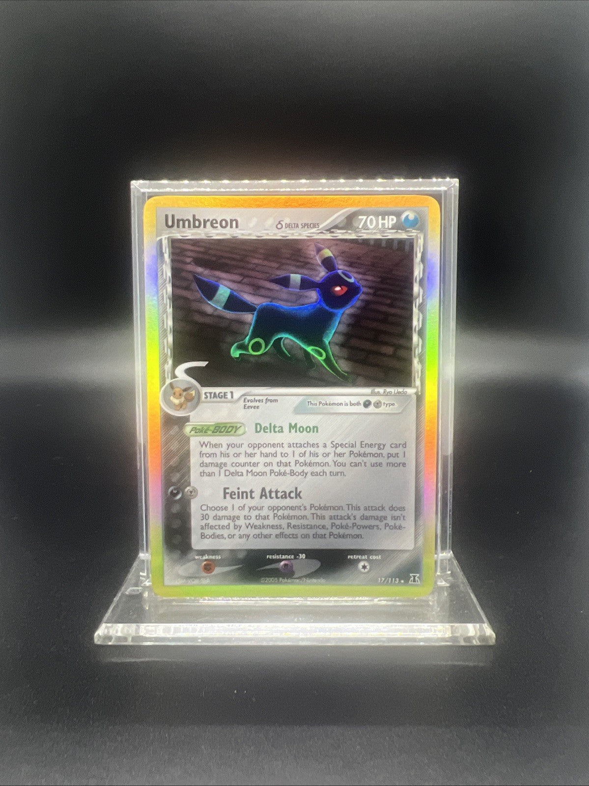 Pokemon Umbreon (Delta Species) 17/113 Delta Species Holo - LIGHT PLAY