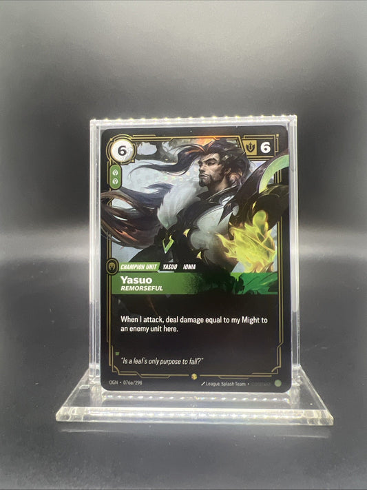 Riftbound Origins Yasuo Remorseful  Foil Alt Art 076a/298 - NEAR MINT