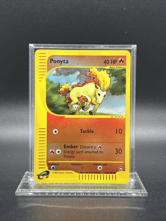 Ponyta 102/147 Aquapolis Reverse Holo NEAR MINT Pokemon