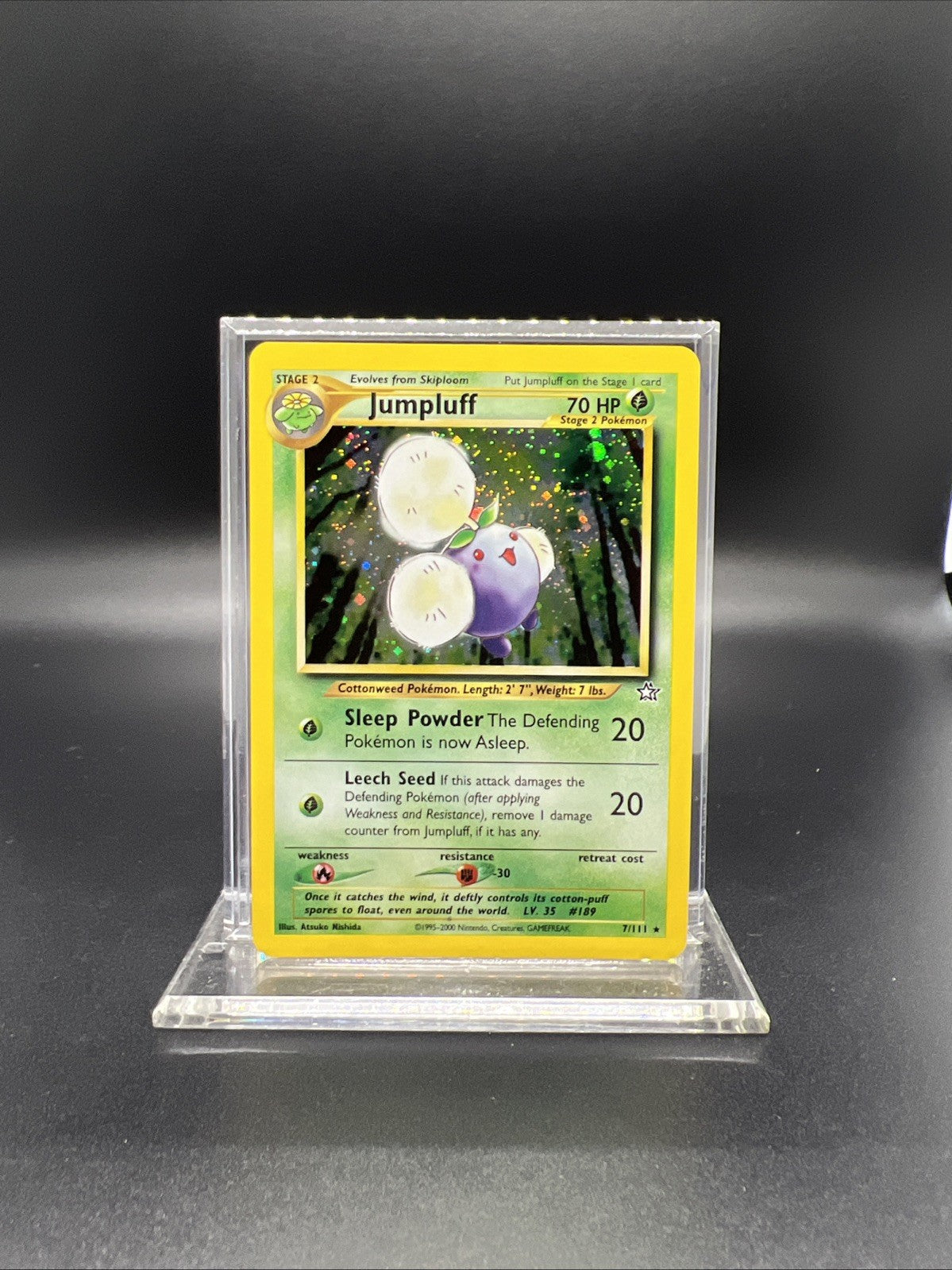 Pokemon Jumpluff 7/111 Neo Genesis Holo - LIGHT PLAY