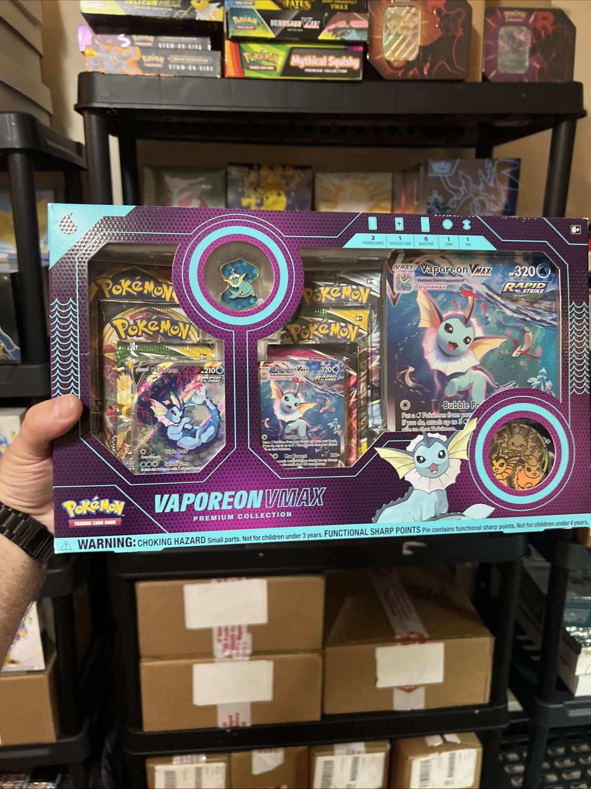 Pokemon Vaporeon VMAX Premium Collection Box Brand New Sealed