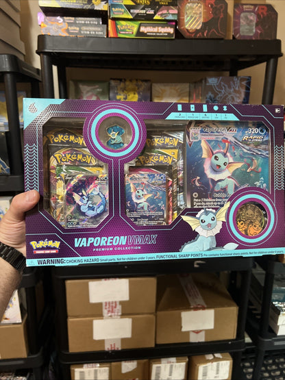 Pokemon Vaporeon VMAX Premium Collection Box Brand New Sealed