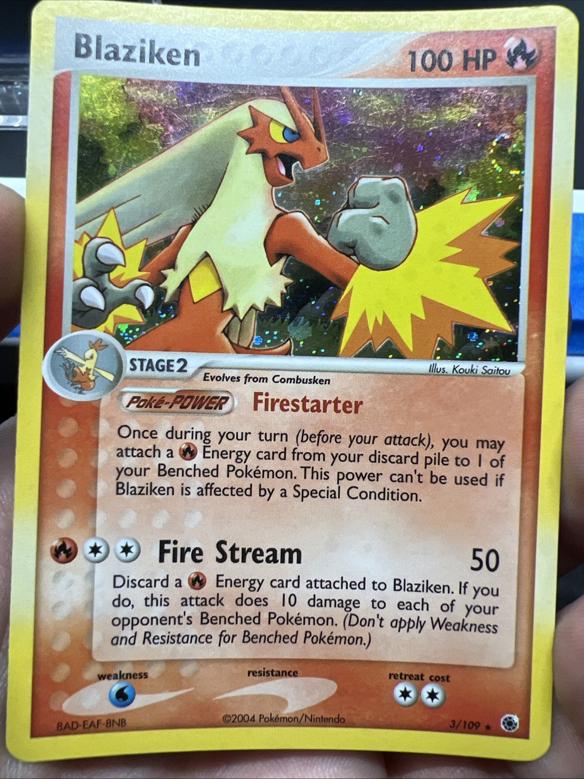 Pokemon Blaziken 3/109 Ex Battle Stadium Holo - NEAR MINT
