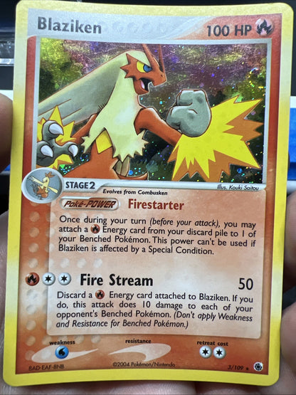 Pokemon Blaziken 3/109 Ex Battle Stadium Holo - NEAR MINT